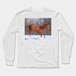 Verrazano filly kicking up her heels Long Sleeve T-Shirt